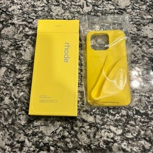 NWT RHODE Vibrant Yellow Phone Case with Kickstand